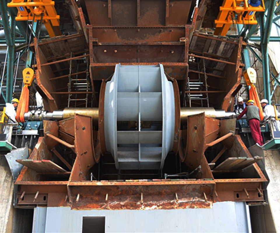 industrial fan installation